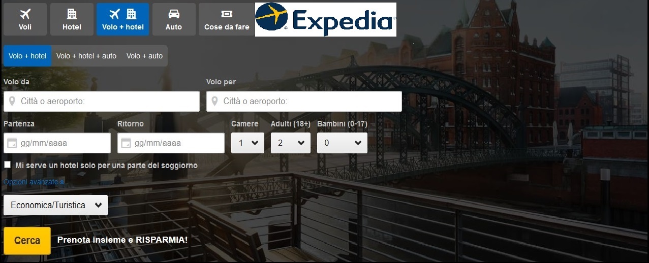 motore di ricerca expedia